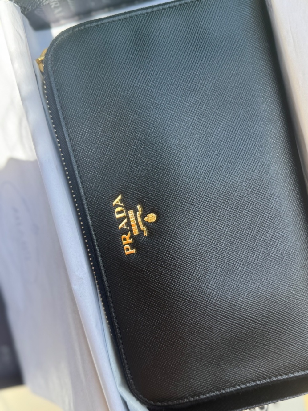 Prada Saffiano Zippy Wallet-NEW